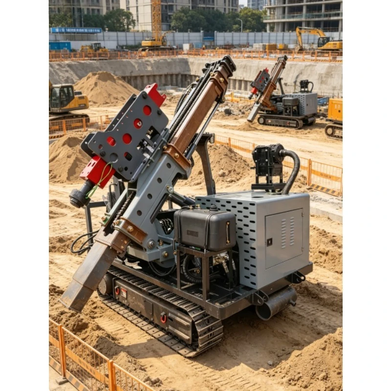 Customized Compact Diesel Hydraulic Solar Pile Driver Multi Functional Pile Driving Drilling Integrated Machine for PV Projects