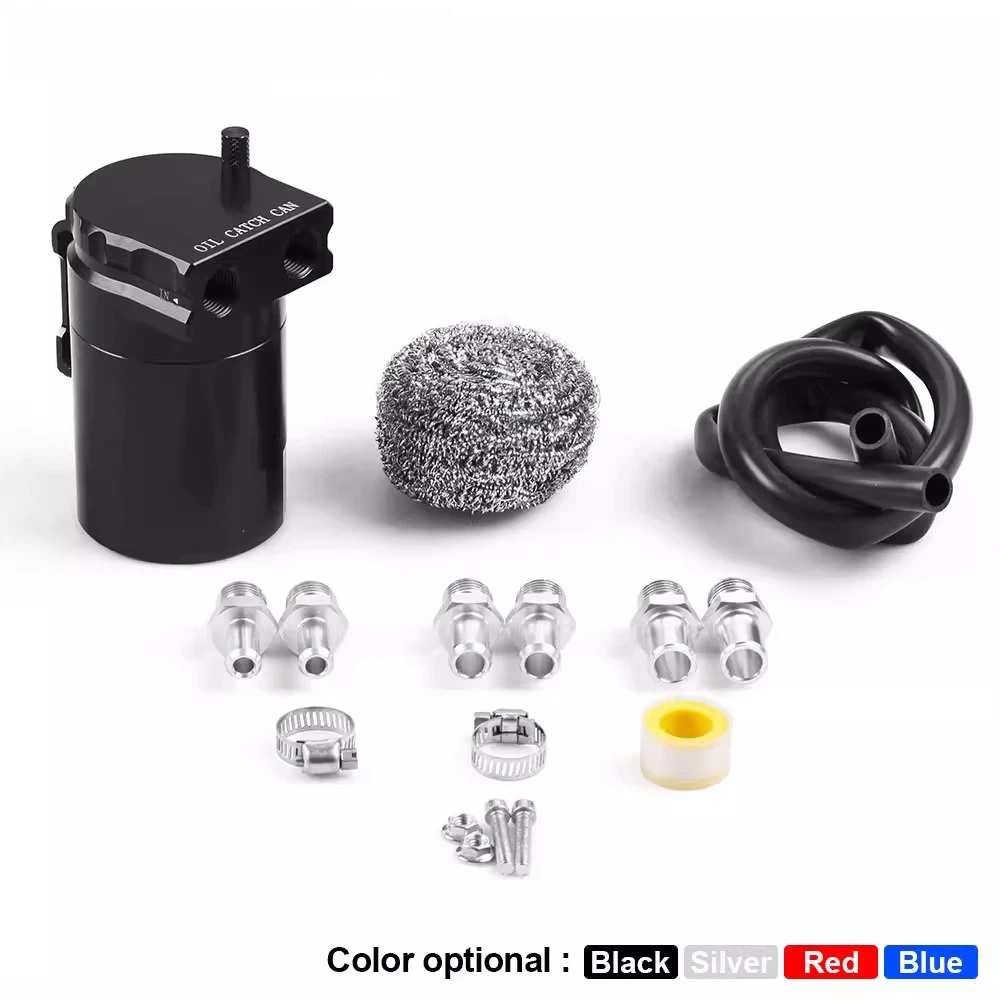 

Automobile modified aluminum alloy oil breathable pot, two-hole exhaust gas recovery pot, with steel ball, raw material belt