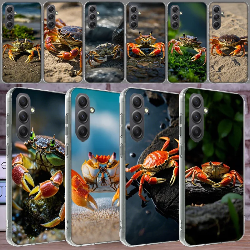 Unique Animal Crab Phone Case for Samsung A16 A26 A36 A56 A17 A37 A57 A07 A06 A02S A03 A04S A05S Galaxy Note 20 10 A50S A71 A51