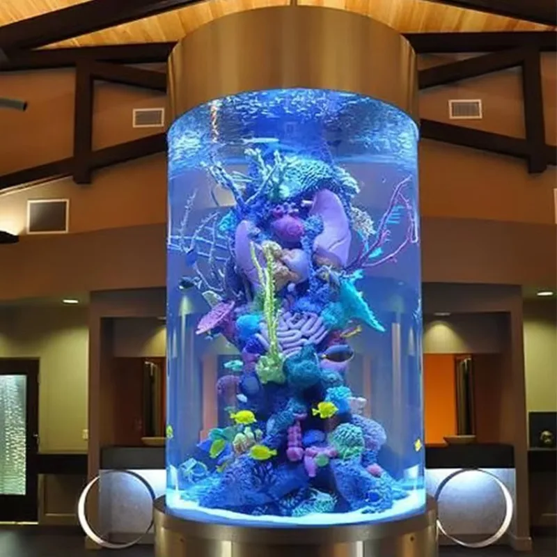 

Large Eco-friendly Acrylic Aquarium Fish Tank for Hotels Restaurants Premium Quality Customizable Size Cutting