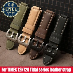 Genuine leather Watchband For Timex Tide TW2R55500 T2N720/721/739 TW2T76300 Watchband 24*16mm lug end Watch Straps Accessories