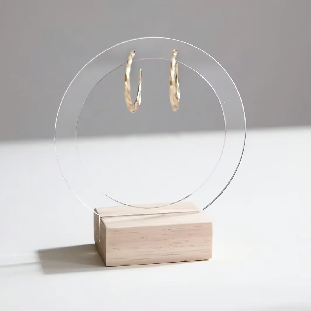 Acrylic and Wooden Earring Display Stand