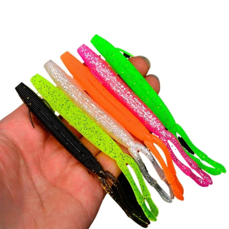 6 Stück 12,5 cm, 8 g realistische weiche Kunststoffköder – Süßwasser-Trolling-Köder für Barsch, Mandarinenbarsch und Schwarzbarsch-Angeln