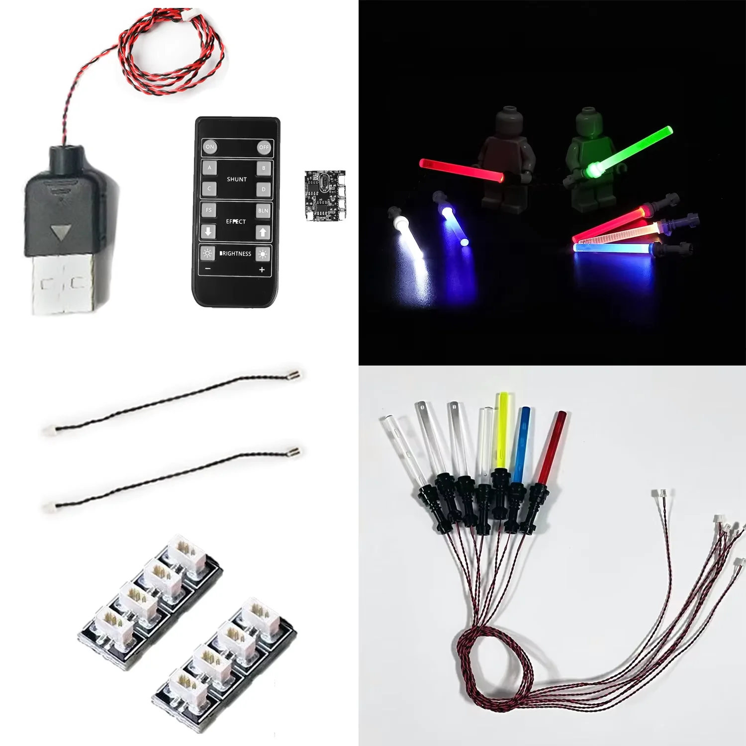 LYBMTWF 7pcs Lightsaber mini figures Accessories, Building Block Toy  Accessories