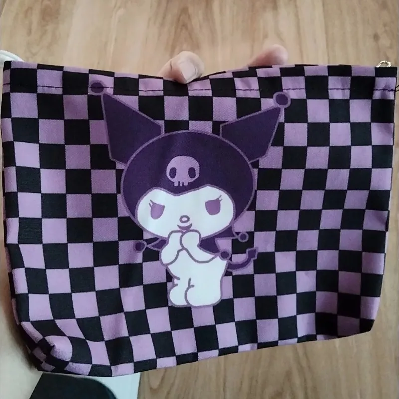 

Kuromi Makeup Bag Portable Compact Travel Carry-on Cosmetic Bag Storage Miscellaneous Items Headset Practical Storage Bag