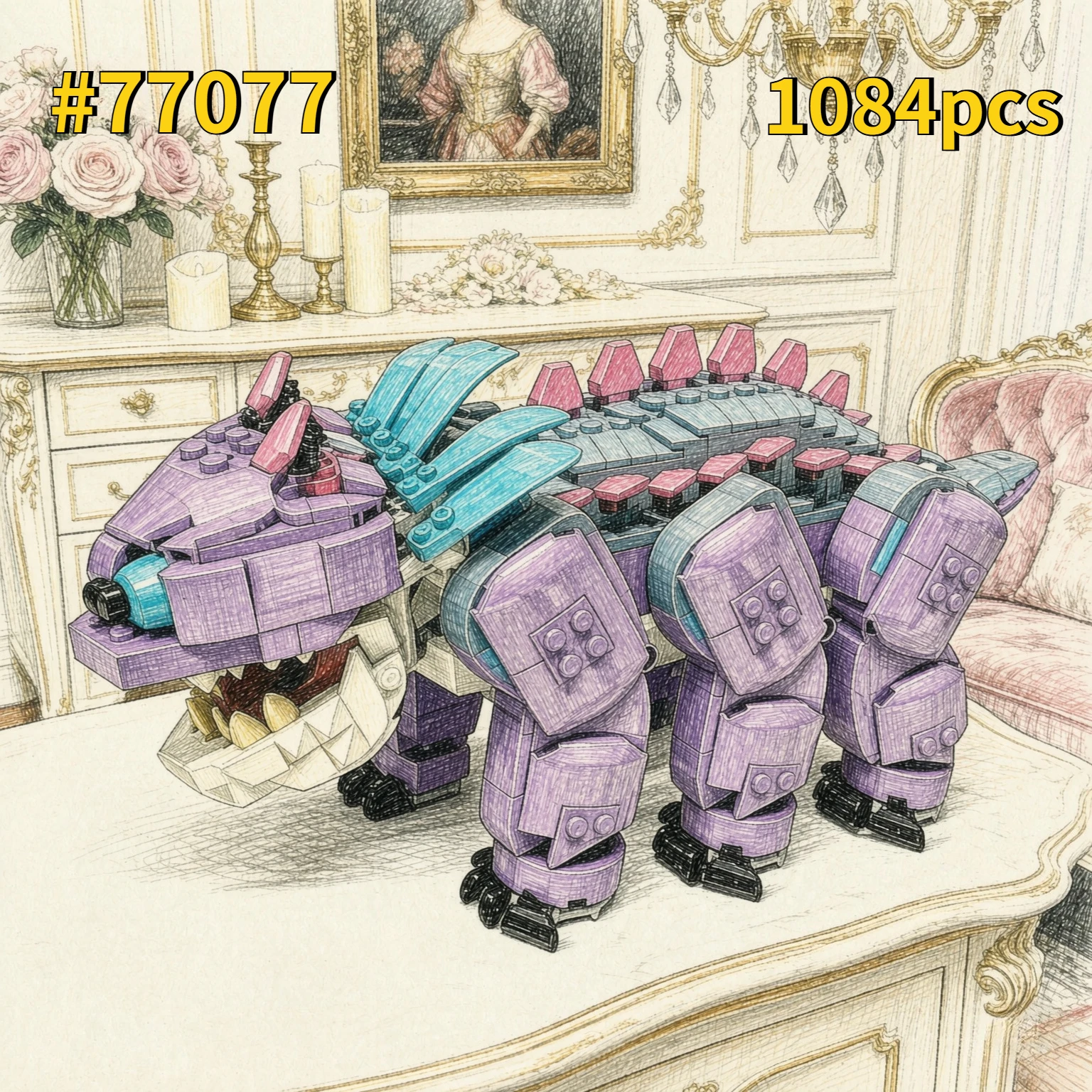 classic-film-1084pcs-creative-series-puzzle-cute-strange-monster-klub-assembled-toy-adult-building-blocks-birthday-gift