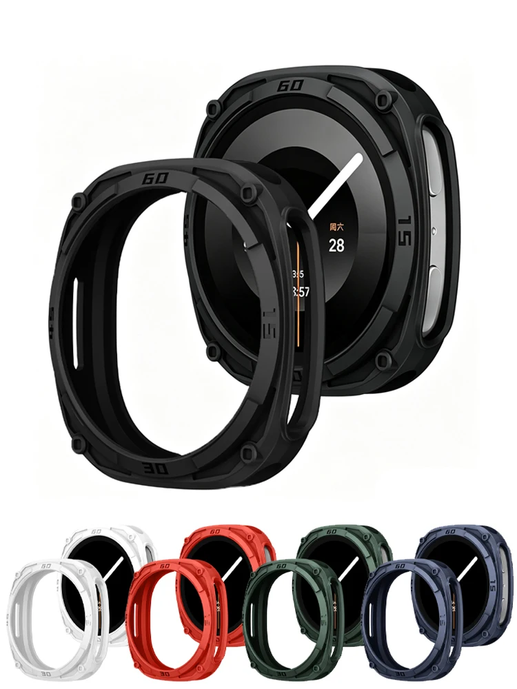 Rugged Case for Samsung Galaxy 9 8 44mm 40mm Accessories Hard PC Bumper Protector Scale Bezel Protective Galaxy Watch 9 Cover