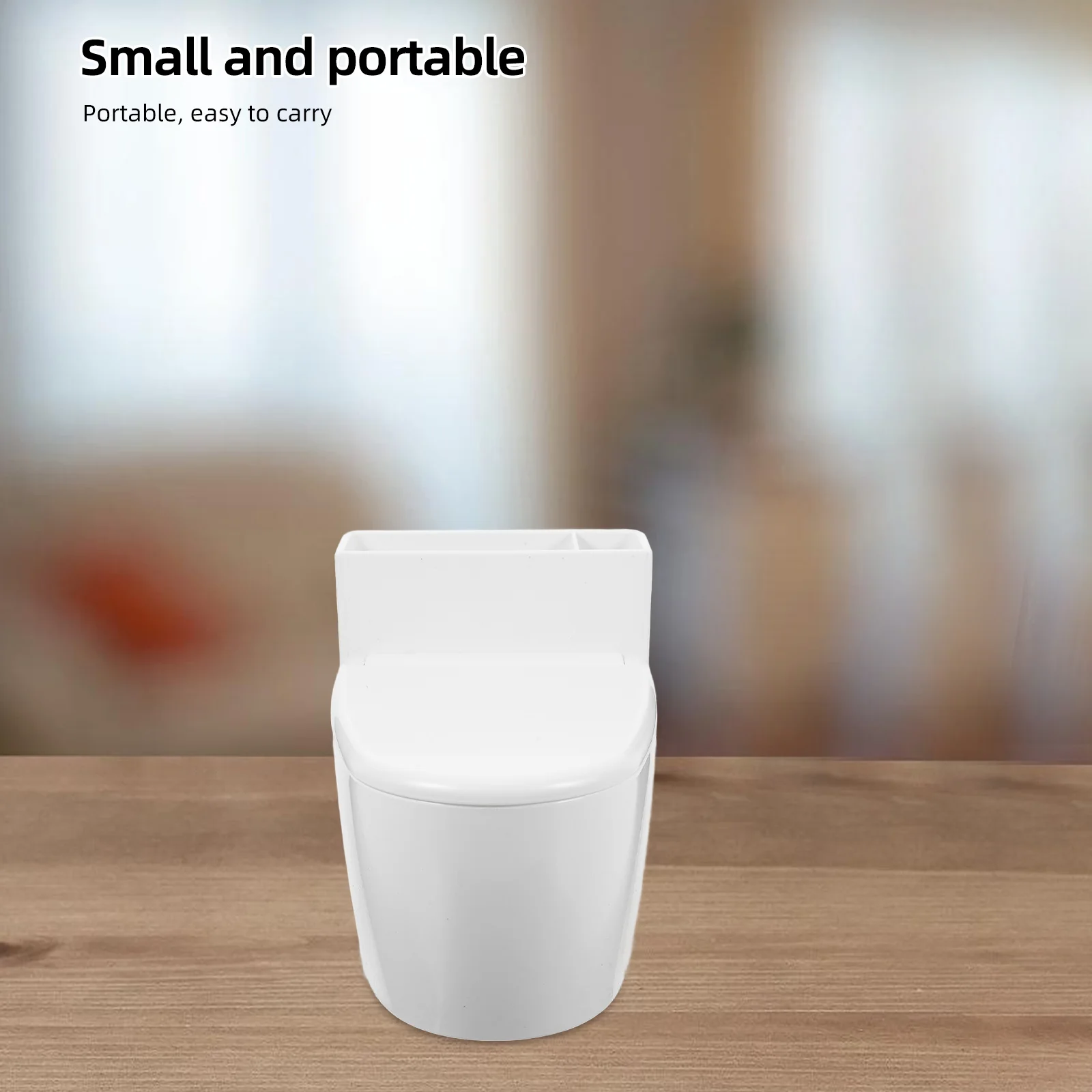 

Toilet Shaped Ashtray With Lid Stainless Steel Abs Windproof Wall Mounted Desktop Bathroom Office Home Use Cigarette Ash