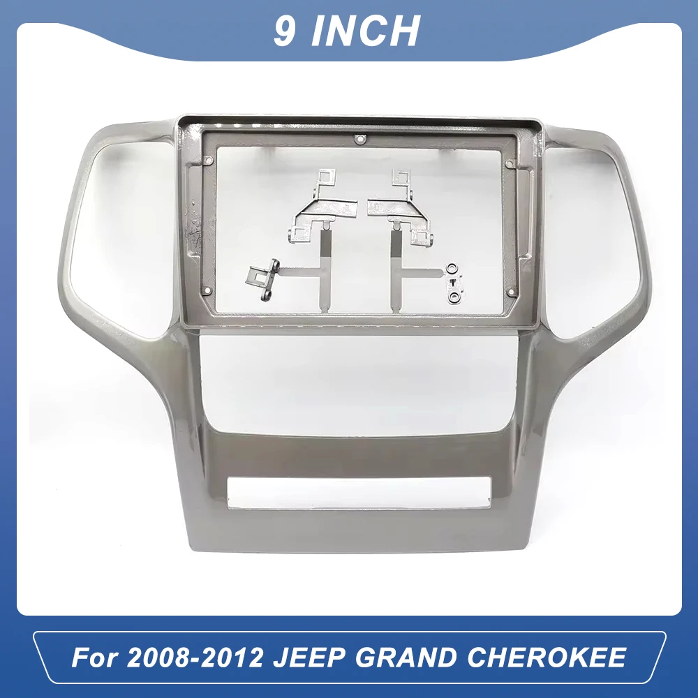 For 2008-2012 JEEP GRAND CHEROKEE (9 Inch) Car Radio Fascias Installation Dash Frame 2 Din Panel DVD Gps Mp5 Android Player Trim