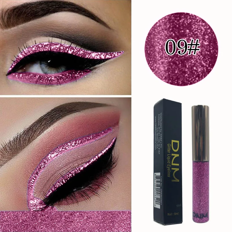 16 Farben Diamond Liquid Eyeliner Professional Silver Green Shiny Eyes Flash Langlebiger flüssiger Glitzer-Eyeliner Beauty Makeup – Detail 10