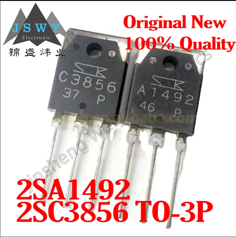 (2/10 Pieces) 2SA1492 2SC3856 TO-3P A1492 C3856/(NPN) Pair Tube/New Original Spot Electronic