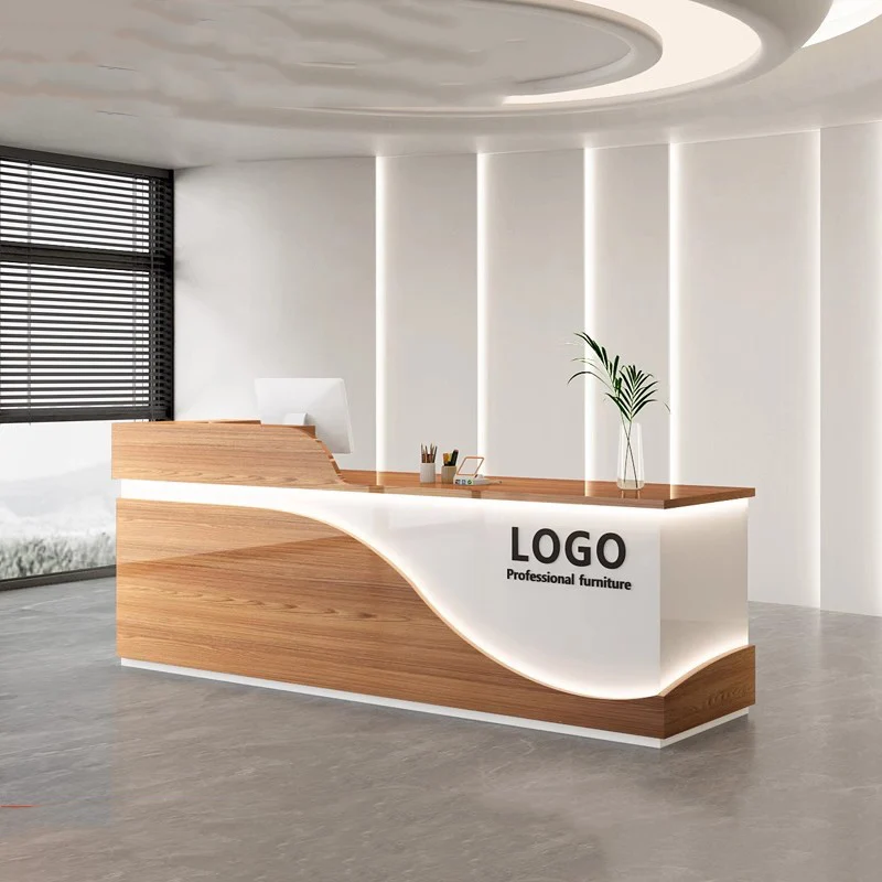 

Storage Nordic Reception Desk Counter Decorations Hair Salon Cashier Luxury Reception Desk Counter Trendy Commercial Furniture