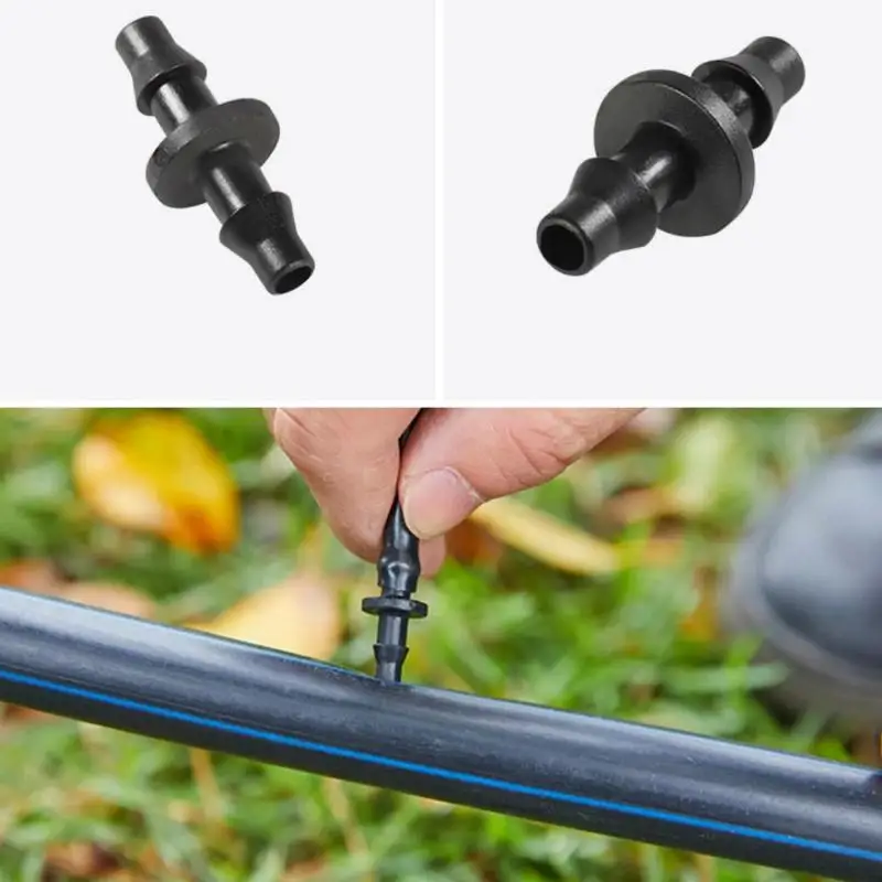 New 50Pcs Garden And Landscaping 4/7 Double Hook Drip Irrigation Hose Connectors Garden And Field Irrigation Accessories