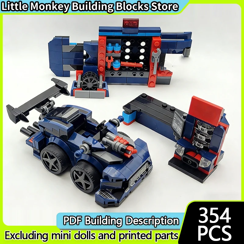 

Модель городской автомобиль MOC, строительные кирпичи, спортивные гонки и счетчик деталей, модульная технология, детские праздничные подарки, сборка игрушек, костюм