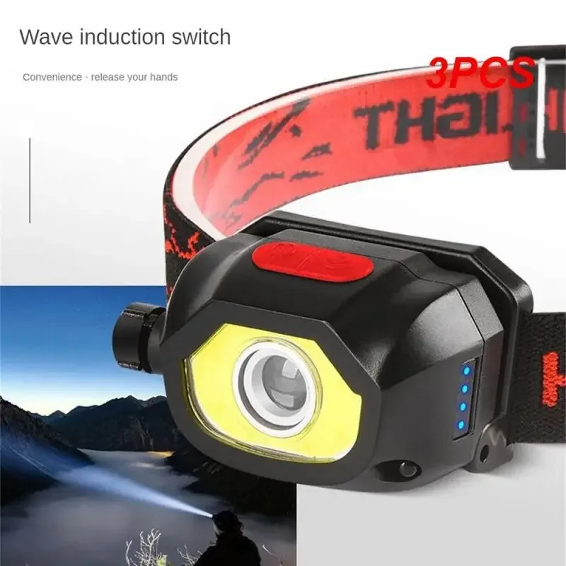 Headlight High Lumens Headlamp Rotating Zoom Head Flashlight Camping Supplies Head Usb Rechargeable Floodlight