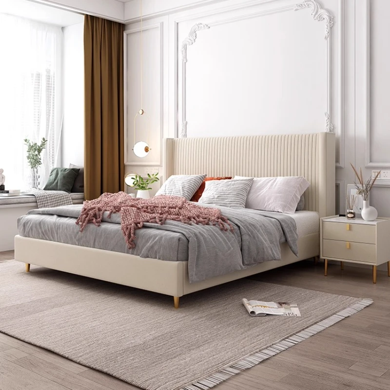 

Легкая, роскошная дизайнерская двуспальная кровать, скандинавский дом, элегантная удобная кровать размера «queen-size», 180x200 см, современная мебель Letто matrimoniale