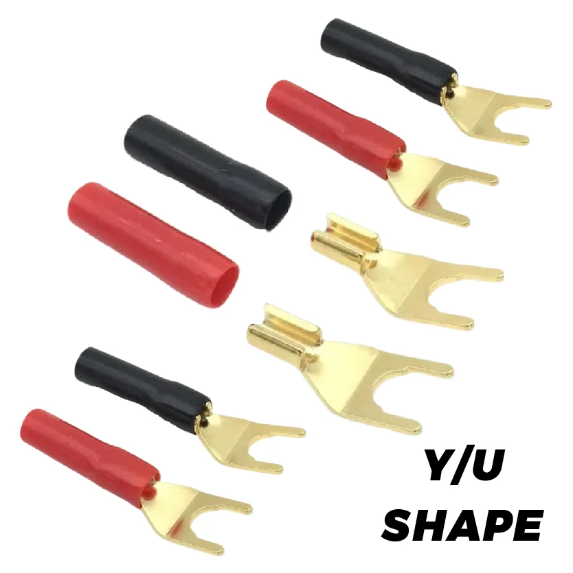 

Hybrid Speaker Connector Y/U Spade Fork Plug for Audio Connections