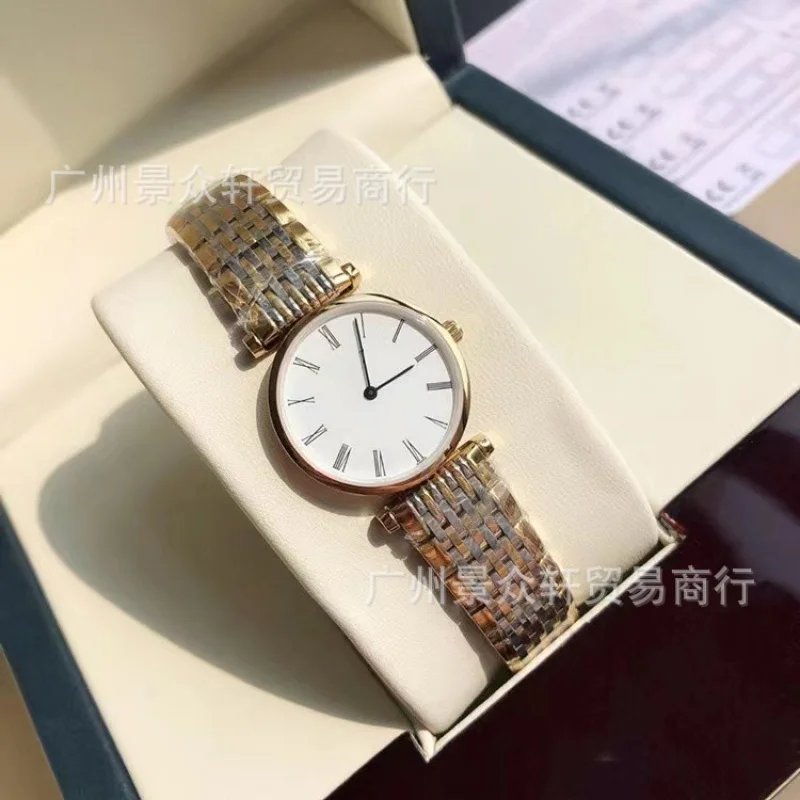 Jia Lan Ultra-Thin Couple Watches Roman Literal Fritillary Dial Steel Belt Quartz Watch E-Commerce Live Delivery