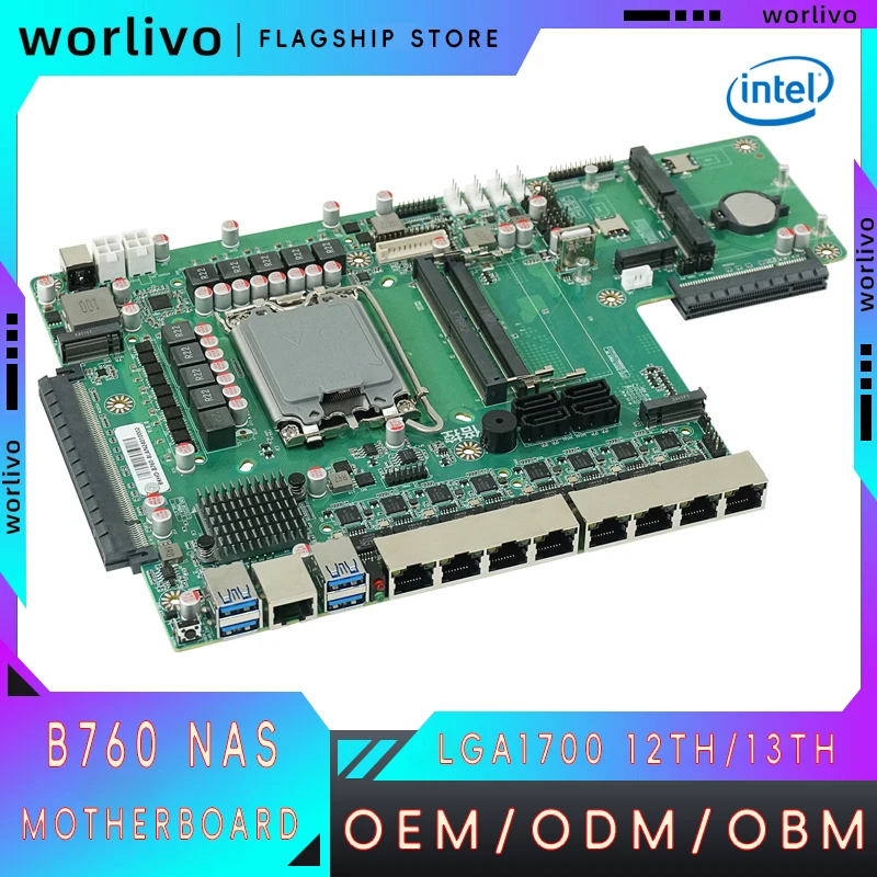 

B760 Lga 1700, устройство процессора 2 * DDR5 Sodimm 8 * Intel I226 Pcie16X 4X Intel Gen 12/13, материнская плата промышленного брандмауэра