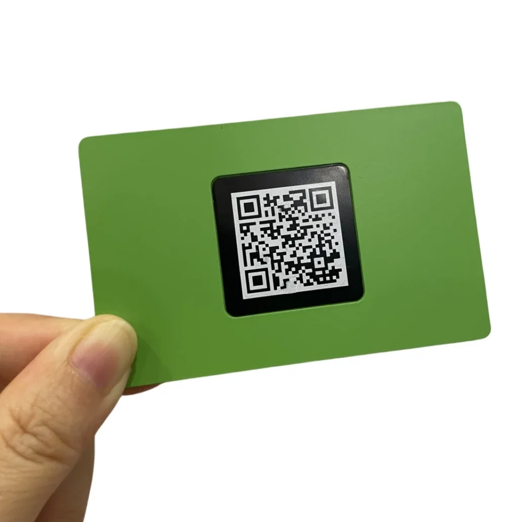 Smart NFC Black QR Code Business Card Metal with NFC Chip Embedded Custom Stainless Steel Metal Digital NFC Card