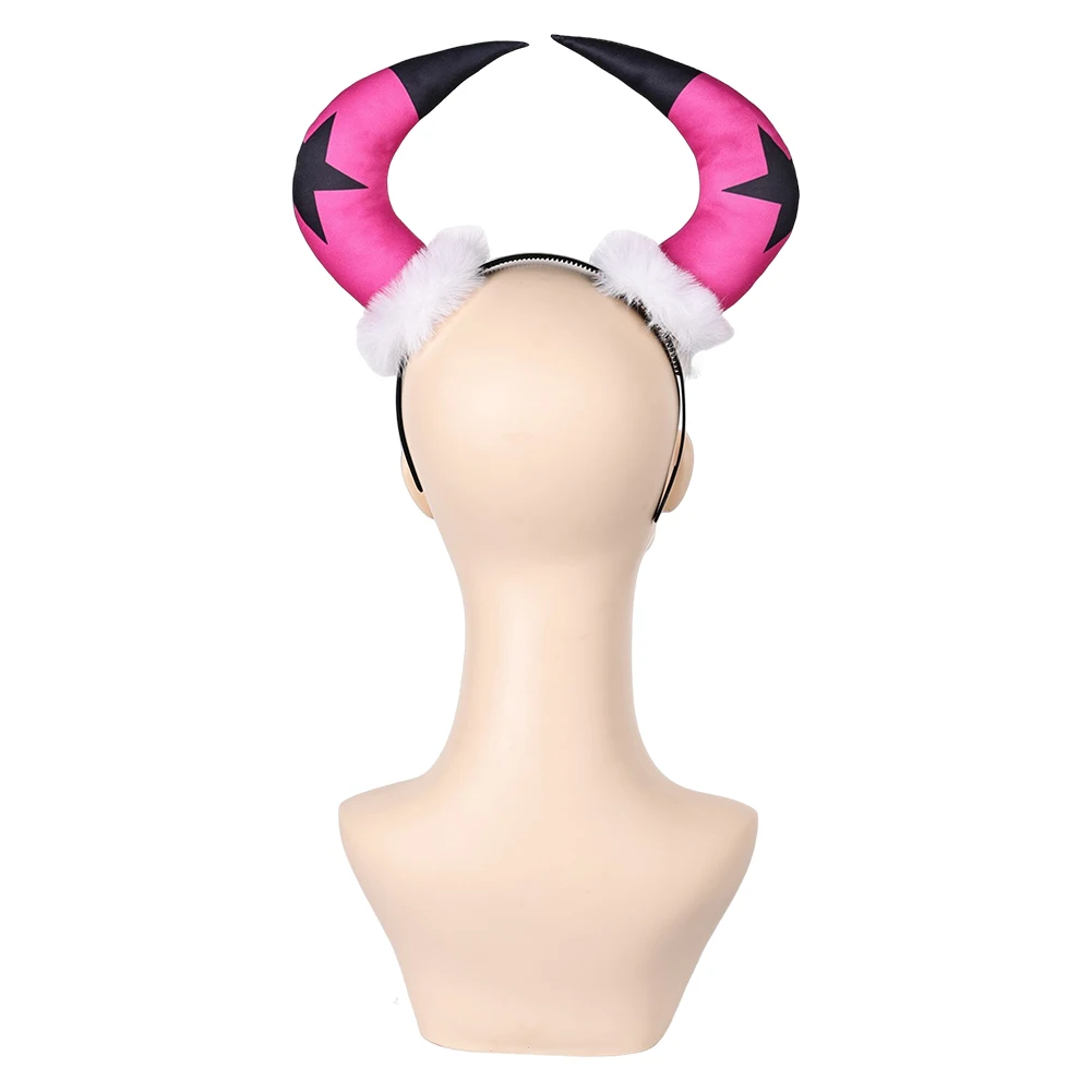 Fantasia Verosikam Corna Fascia Cartoon TV Evil Leader Boss Cosplay Disfraz Accessori per costumi Donna Halloween Party Prop