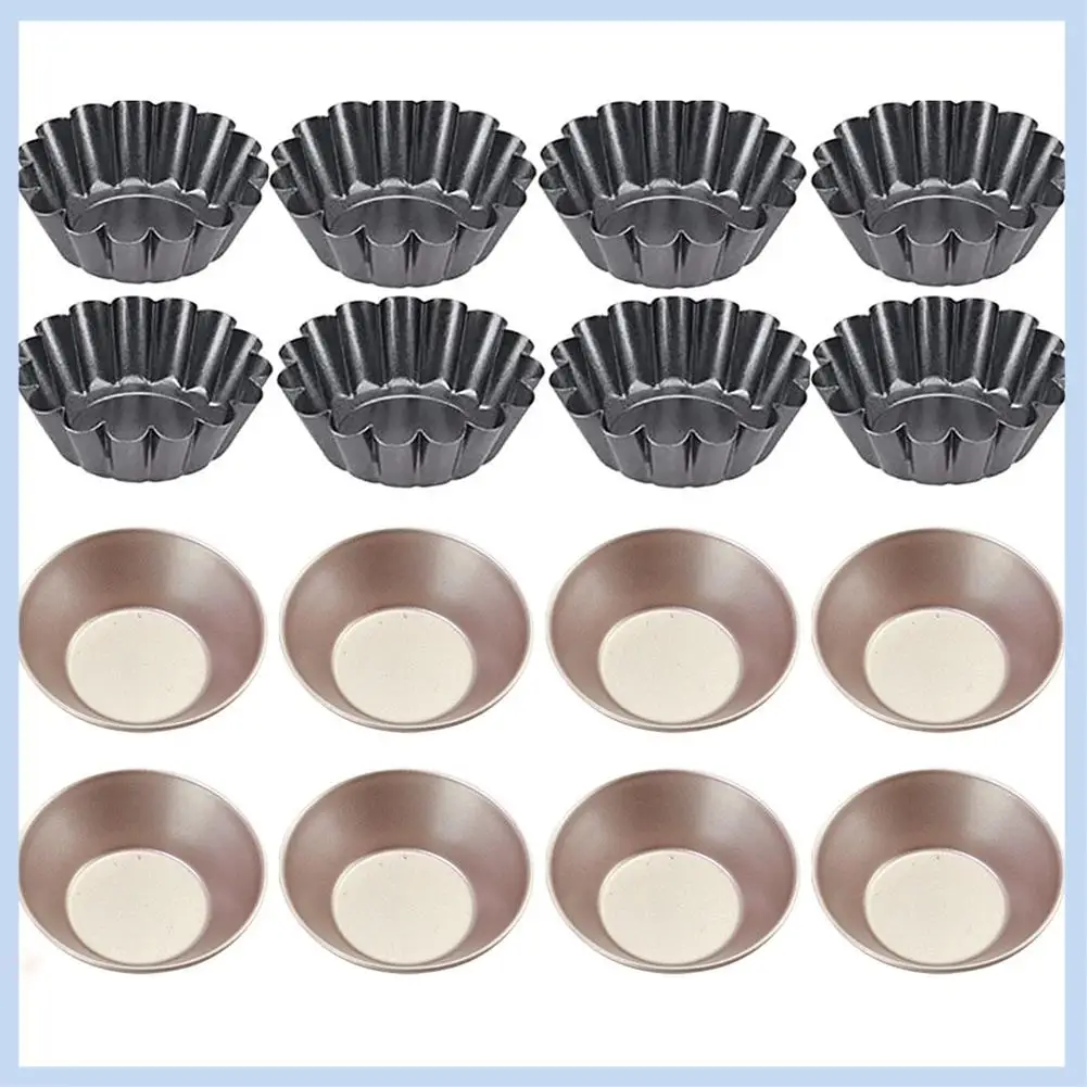 MLGB-Moldes para tarta de huevo, moldes para tartas, molde para magdalenas y pasteles, tartaletas pequeñas reutilizables, molde para postres, moldes para tartas, pasteles de queso, postres