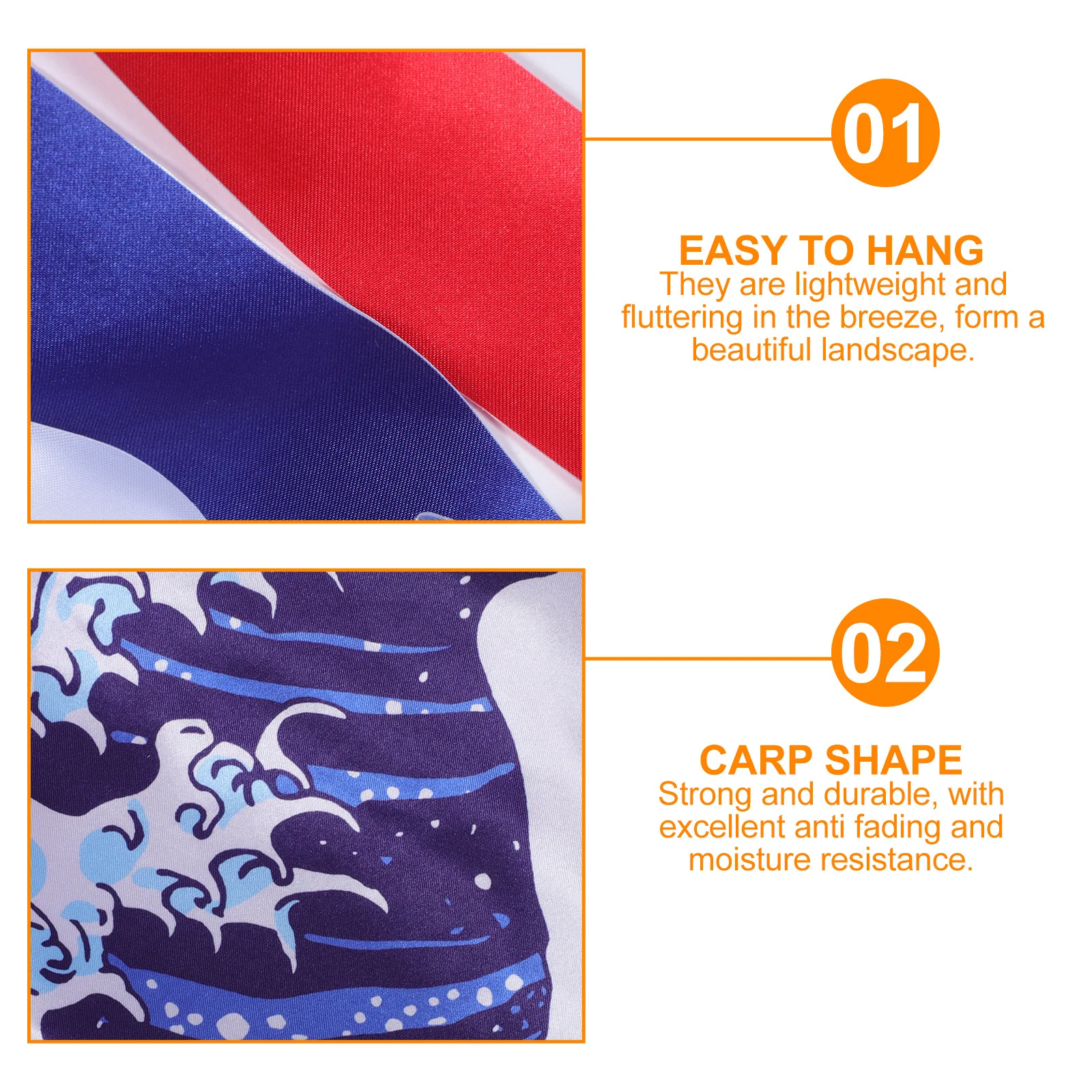 

Festive Carp Decorative Windsock Flag Polyester Garden Hanging Outdoor Wind Sock Ornament Outdoor Carp Windsock