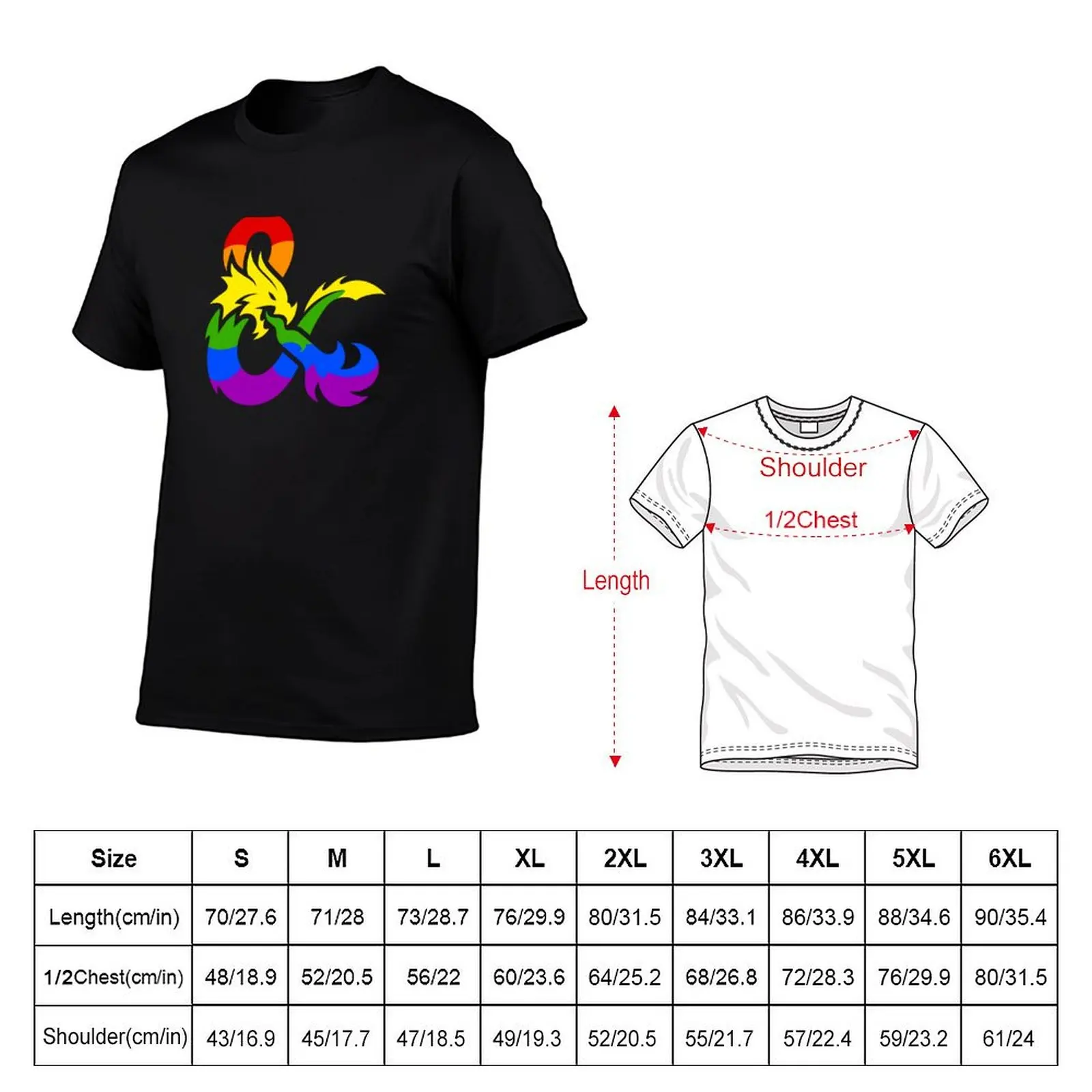 DnD Pride T-Shirt aesthetic clothes tees plain black t shirts men