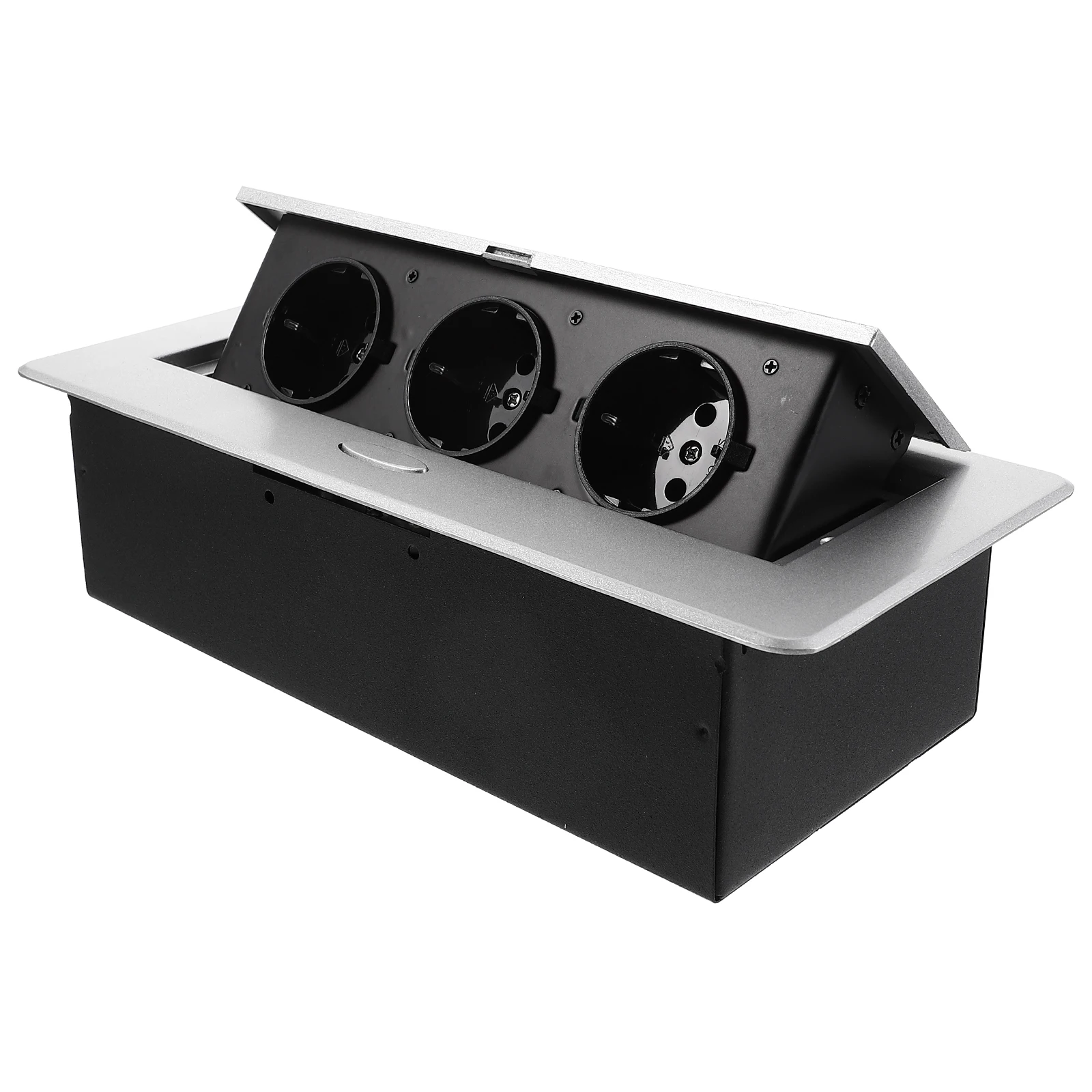 

Slim Organizer Aluminum Card Holder Click Mechanism Pop-up Socket Conference Room Meeting Socket Hidden Outlet for Office Desk