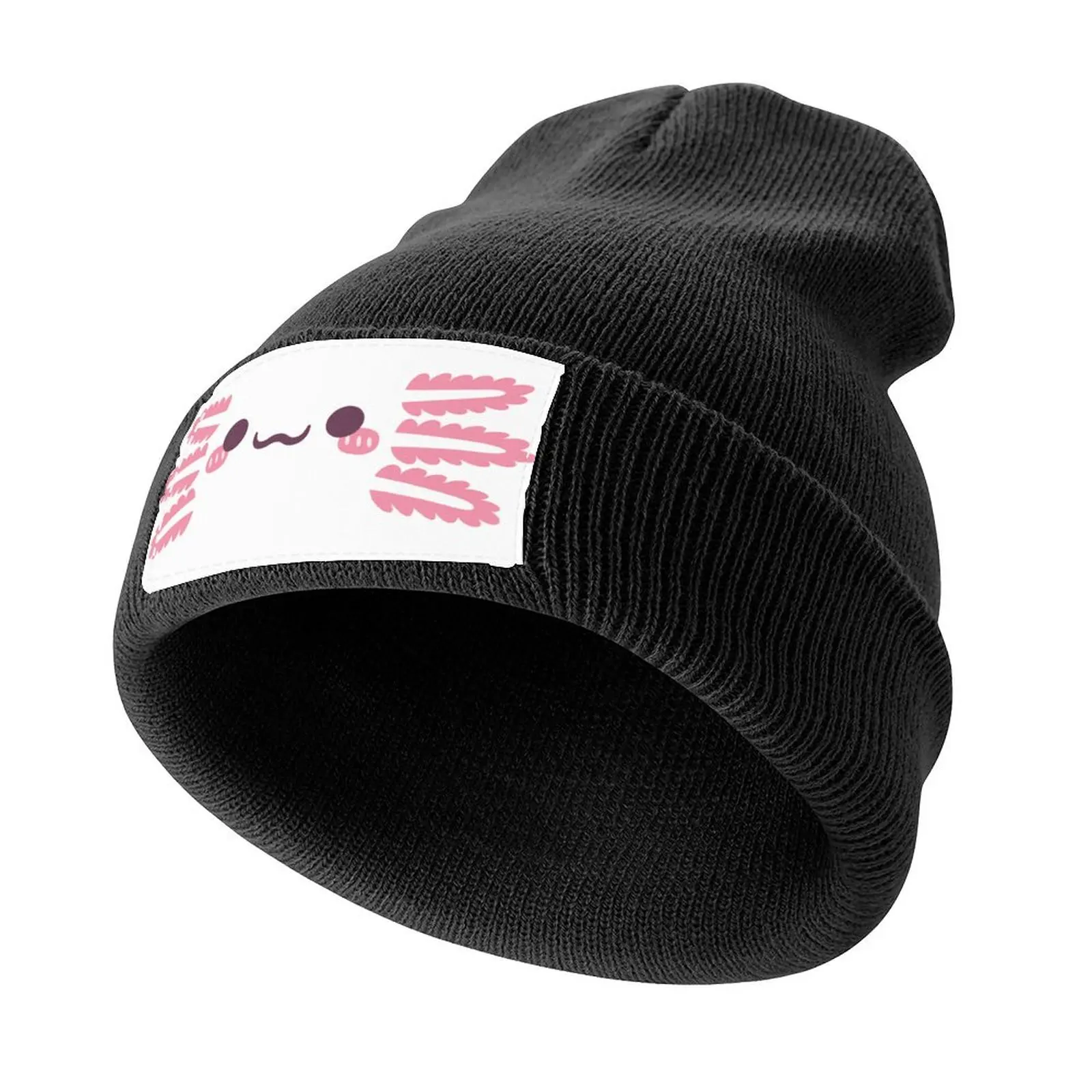 

Cute Axolotl Costume Knitted Cap Anime foam party Hat black Mens Women's