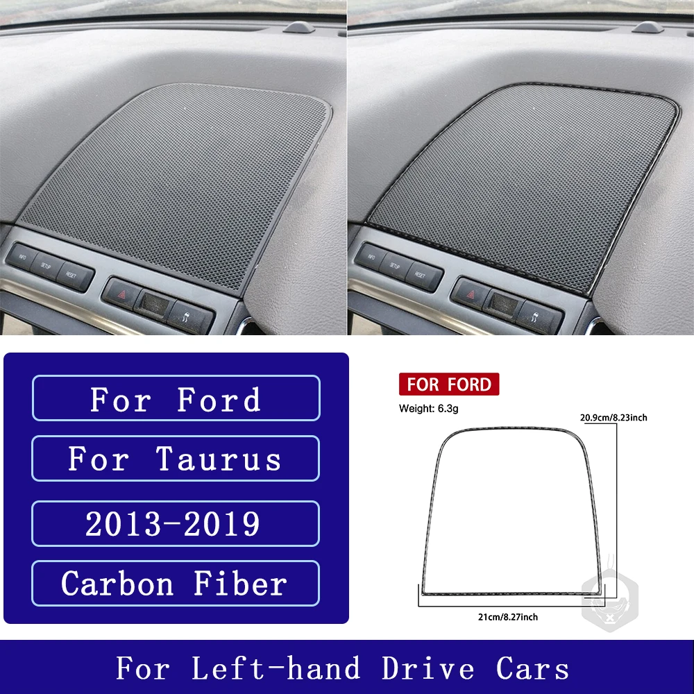 For Ford Taurus 2013-2019 Carbon Fiber Central audio speaker panel Trim frame Car Accessories Interior Decorative Stickers