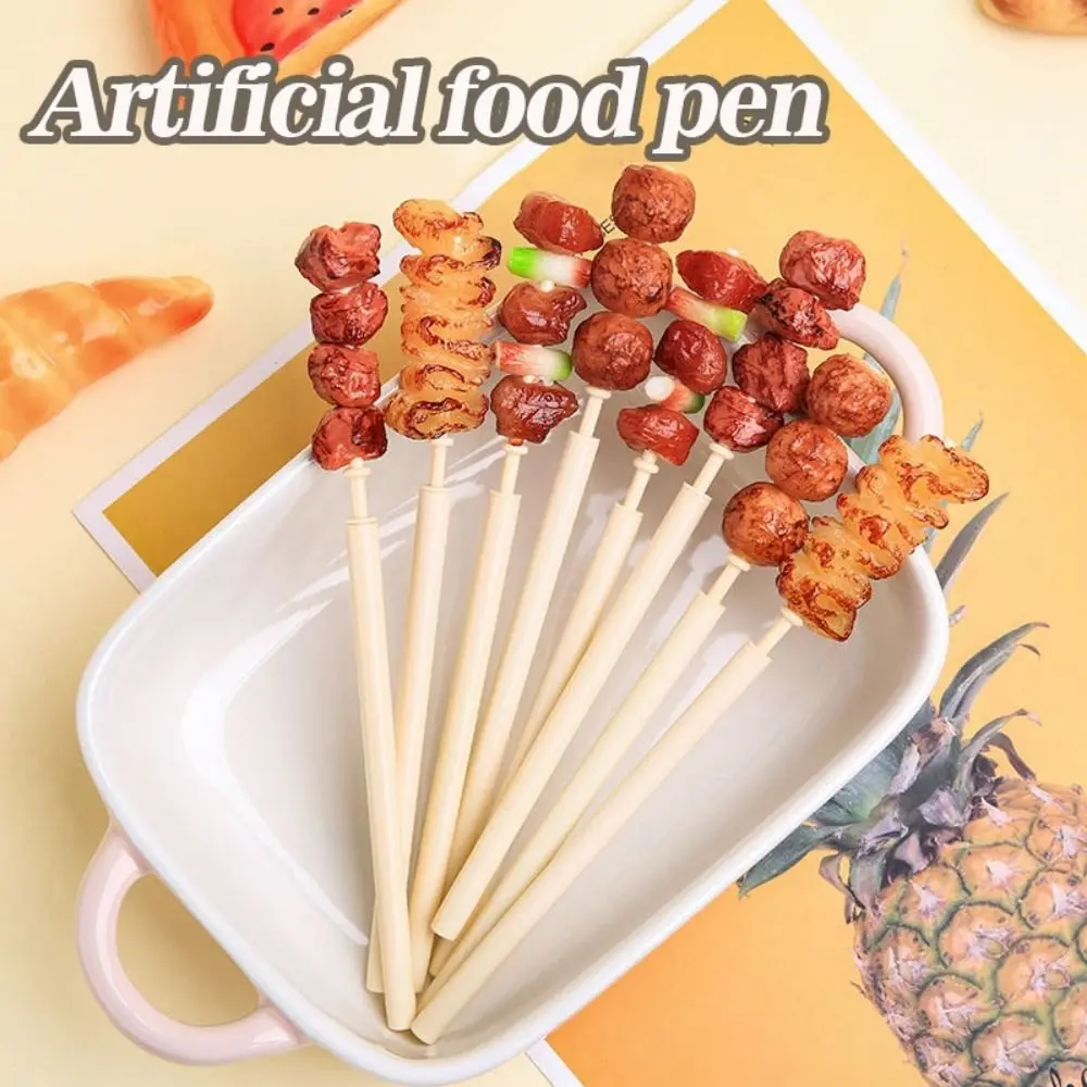 New Plastic Ballpoint Pen Barbecue Color Cover Type Fountain Pen 17cm Gel Pen