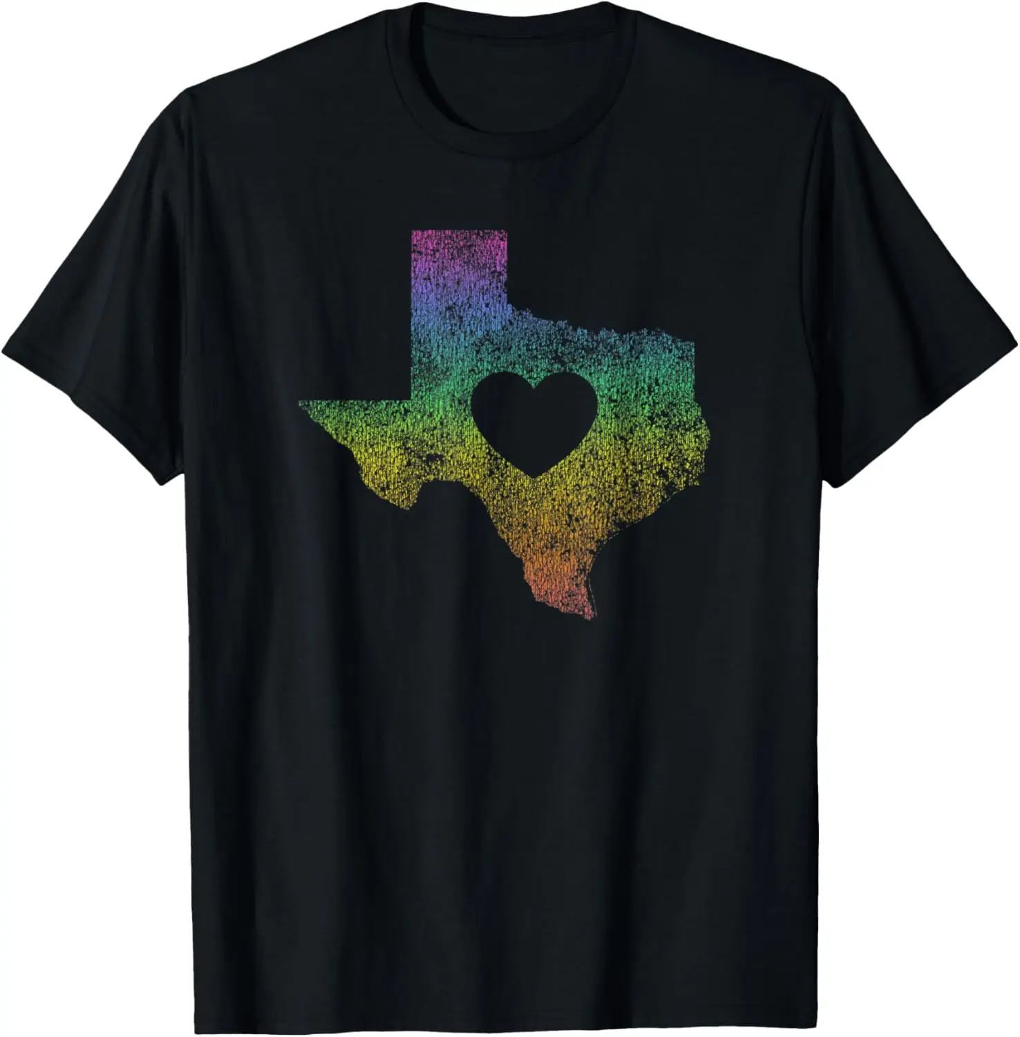 

The Official Texas "Love Heart" T-Shirt (Rainbow)
