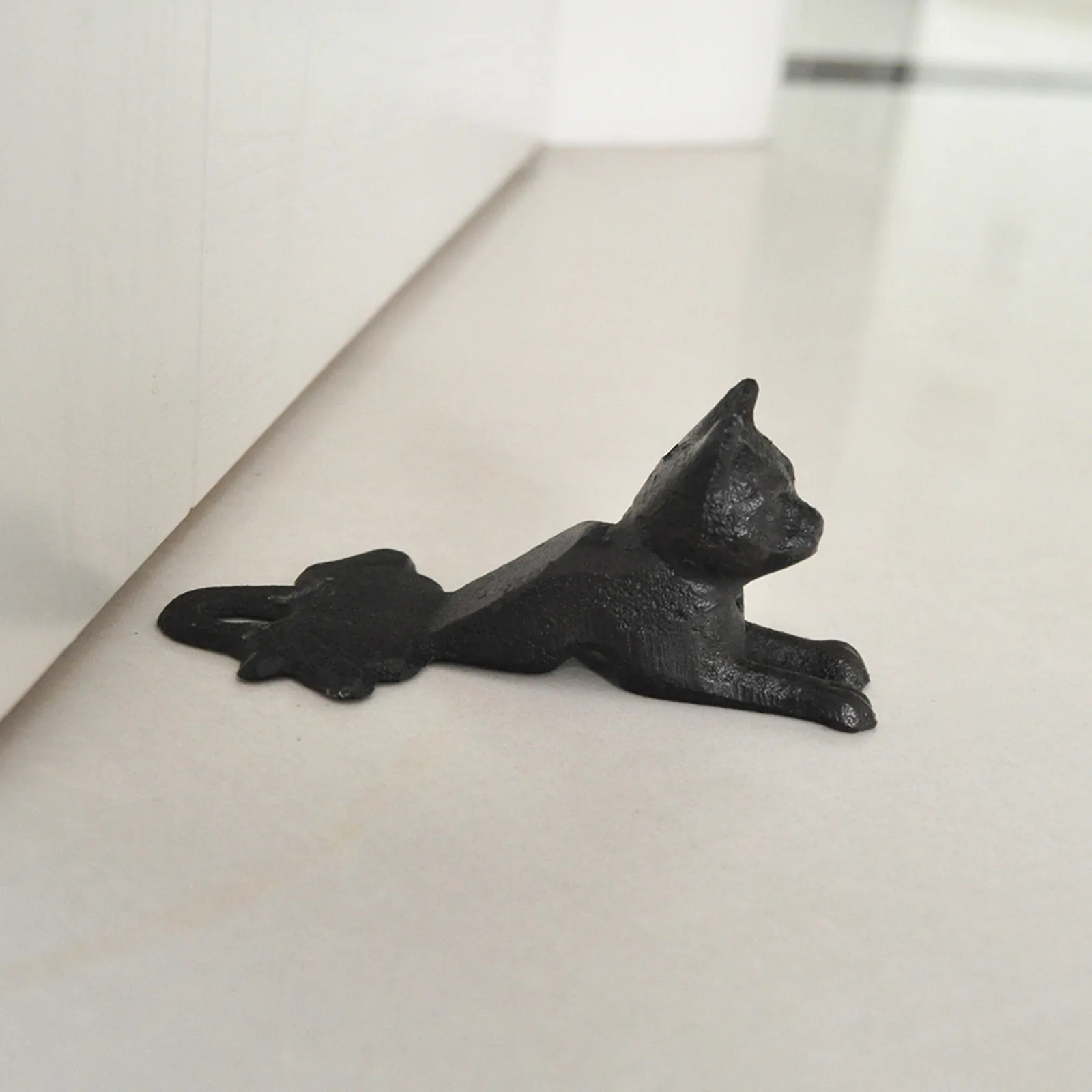 Heavy Duty Cute Cat Door Stop Antique Style | Decorative Cute Animal Figurine Door Stop Wedge | Patio Cat Dog Door Stopper