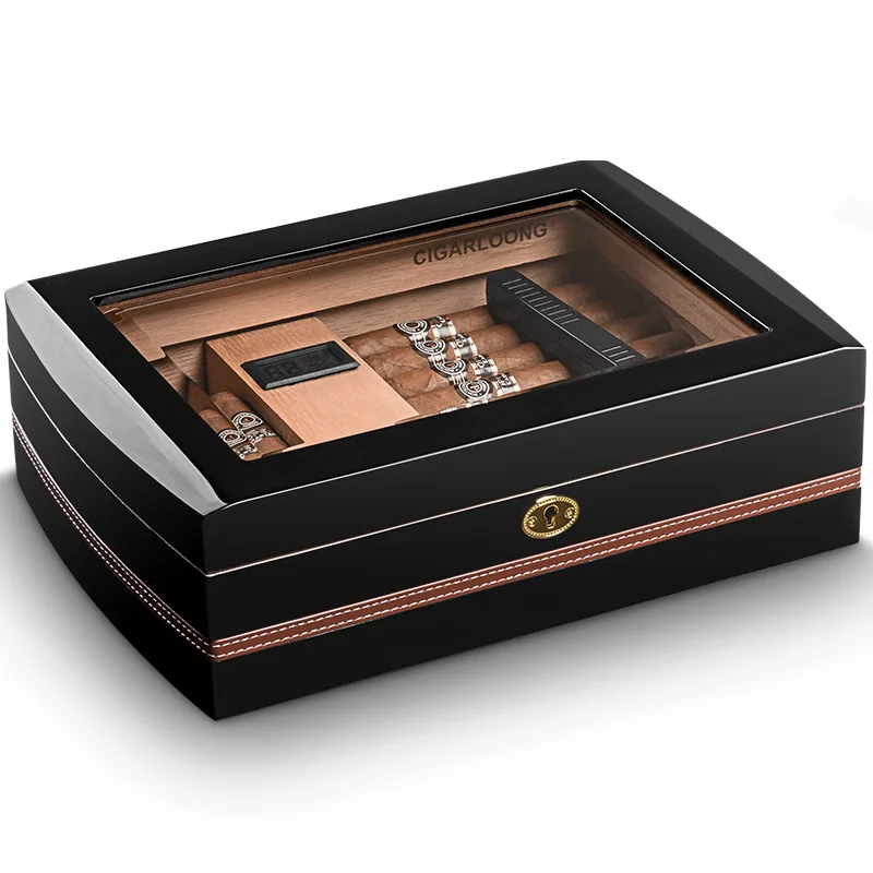 Cedar Clear Cigar Box Cigar Moisturizer Moisturizer Box Ebony Moisturizer Box