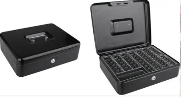Wholesale Factory Supply Steel Cash Box Metal Money Box with Multi-Compartment Cash Organizer