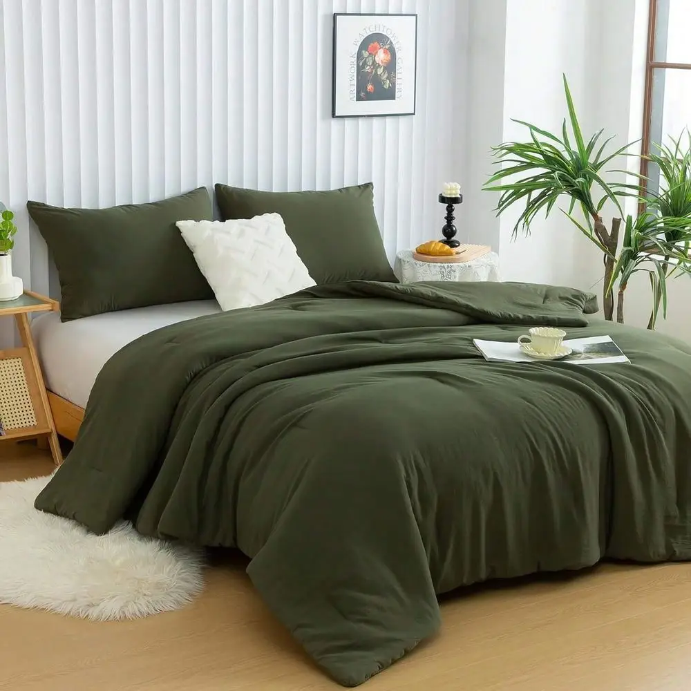 

Наборы постельного белья с наполнителем, размеры Twin XL, Full, Queen, Cal King, для всех сезонов, легкие, теплые, пушистые, моющиеся.