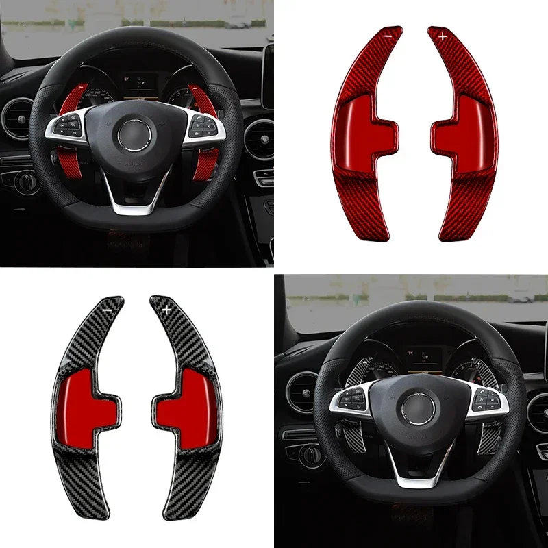 Real Carbon Fiber Paddle Shifter for  2015-2018 C180L C200L C260L GLC/GLE/S/CLA, 2015GT, 2016-2018 E