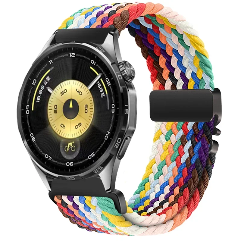 حزام حلقة مضفر من النايلون لساعة هواوي 5/GT6 Pro/GT6/GT5/GT4 46 ملم سوار بإبزيم المظلة لساعة سامسونج جالاكسي 7 6 5 4 #2
