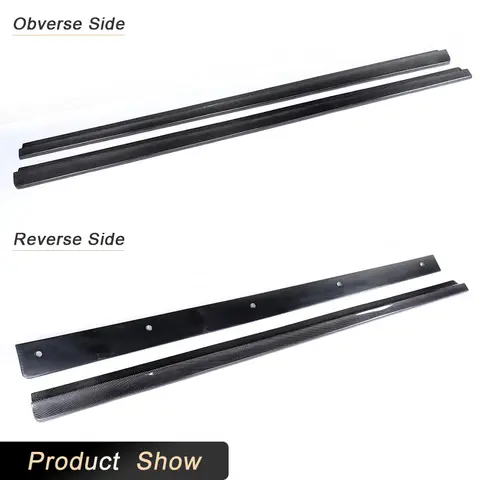 Sidokjolar i kolfiber för Mercedes Benz C-klass W204 C63 AMG 4 dörrar 2008-2015 Dörrstötfångare Sidokjolar Skydd Läppspoiler 6 best sales w204 sidokjol - №4