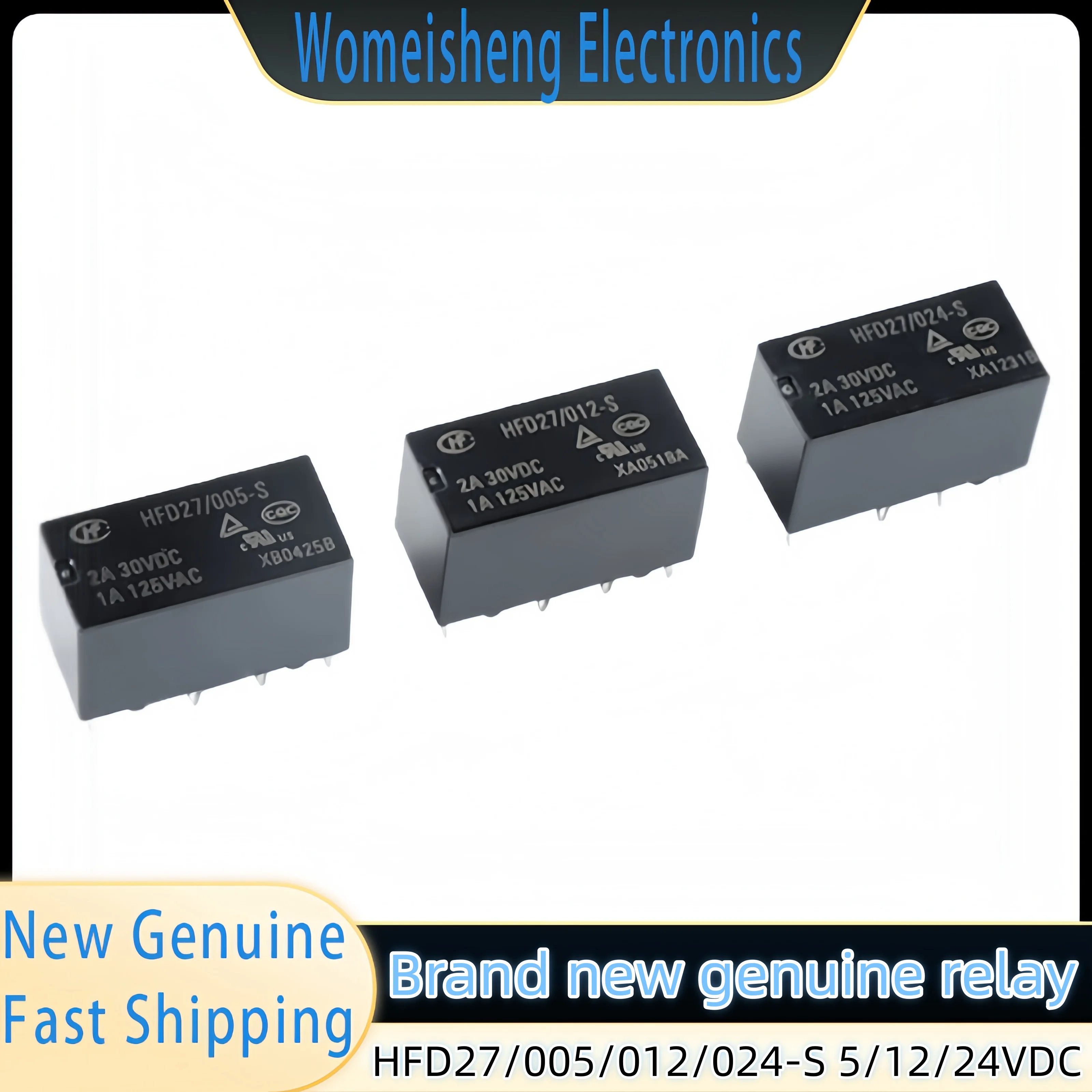 New genuine HFD27/012-S 12VDC relay HFD27/024-S 24VDC HFD27/005-S 5V