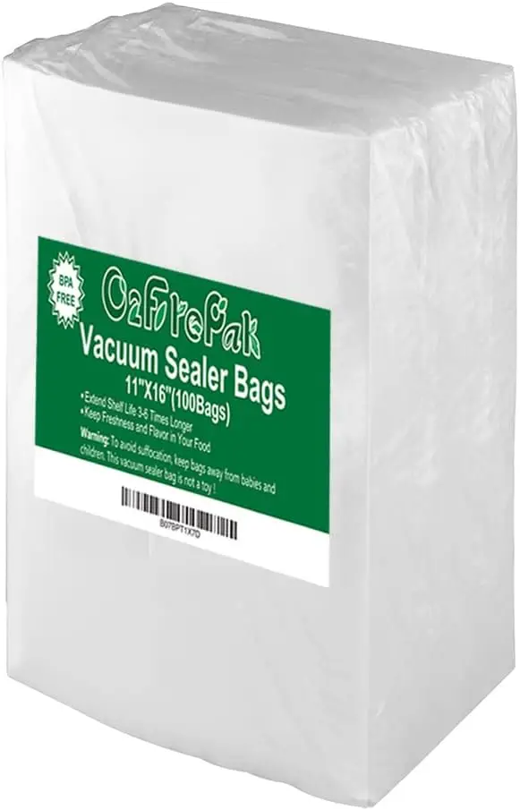 

100 Gallon Size 11" x 16"Vacuum Sealer Bags with BPA Free and Puncture Prevention,Vacuum Seal Freezer Bags,Great for Sous Vid