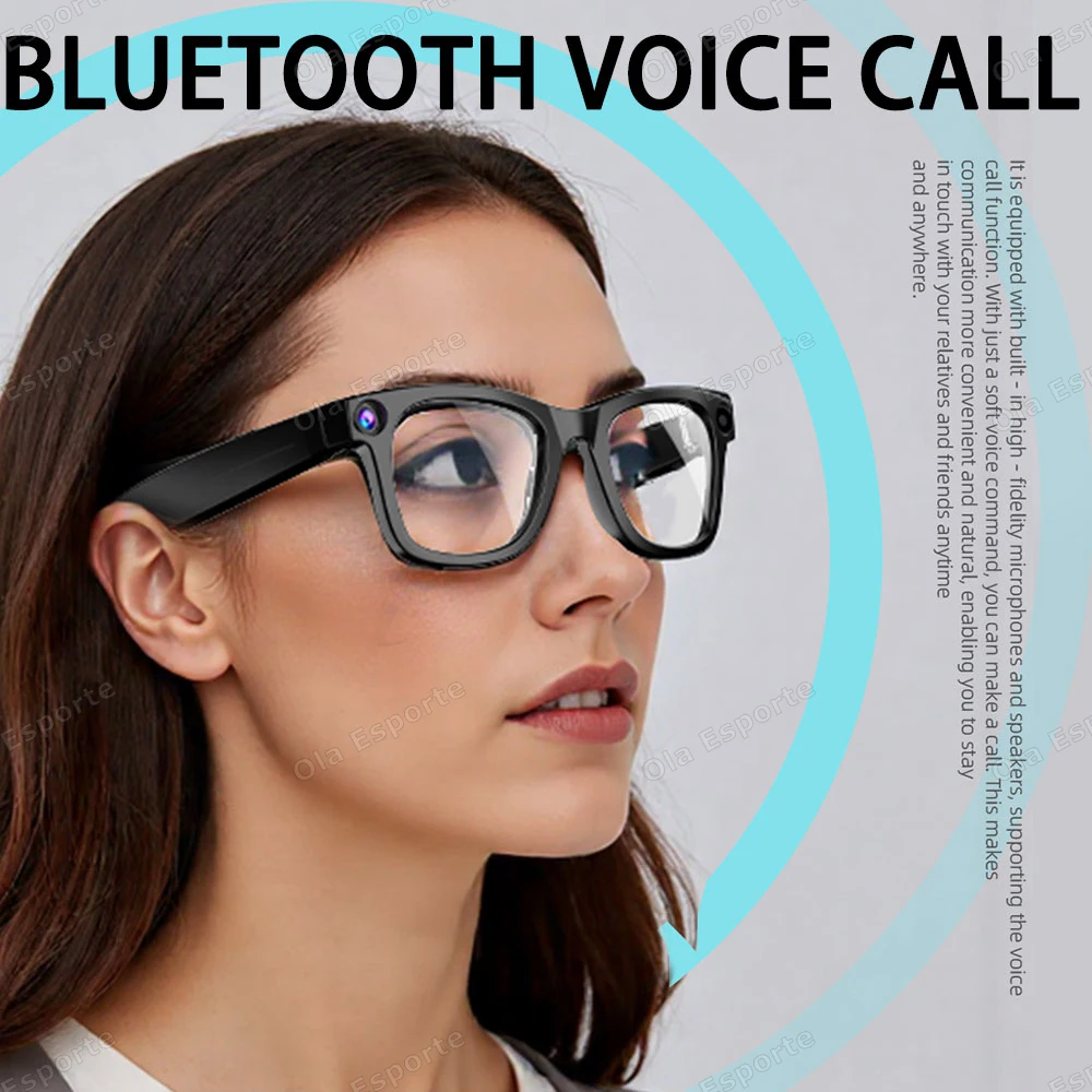 الذكية AI نظارات بلوتوث HD 800W بكسل اطلاق النار كاميرا مقاومة للماء صور فيديو مكالمة صوتية الترجمة نظارات التعرف الذكية #4