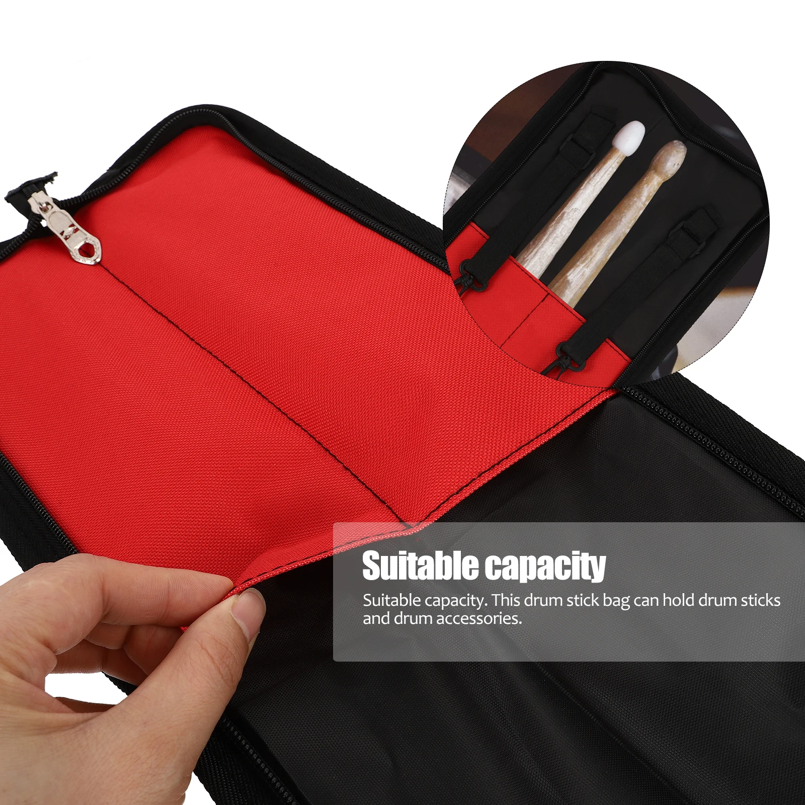 

Drum Stick Bag Sticks Pouch Storage Drumstick Drummer Accessories Oxford Cloth Drumsticks