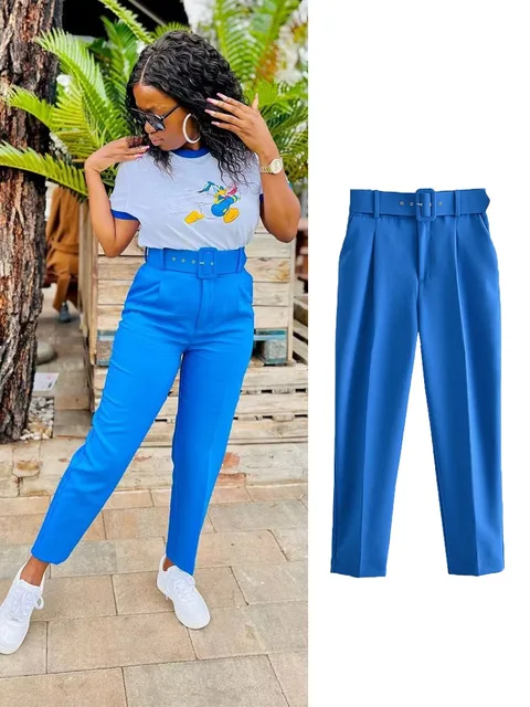 MUJER Women Pants Pencil High waist Trousers Office Wear Pants for Women Autumn Cropped Pants outfits Women's Formal Pants