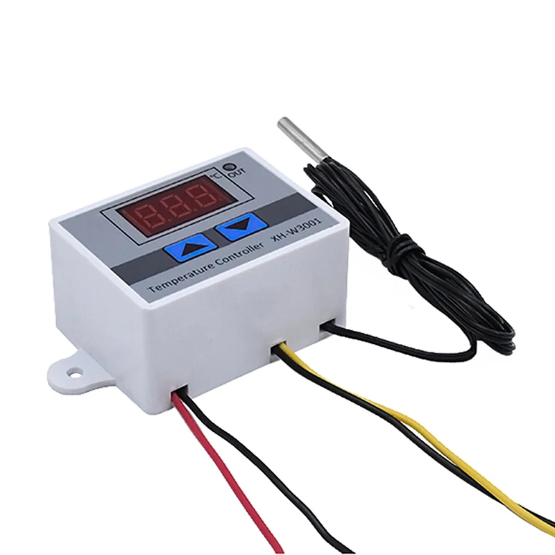 10A 12V 24V 220VAC Digital LED Temperature Controller XH-W3001 For Incubator Cooling Heating Switch Thermostat NTC Sensor