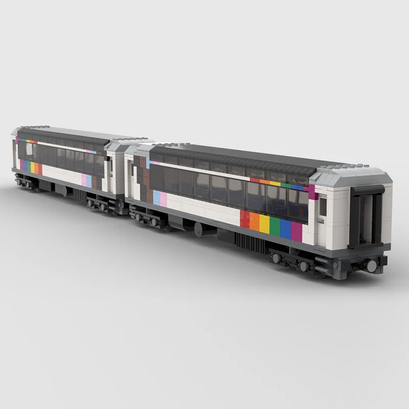 City Car Model MOC Building Bricks Railway Observation Cars Modular Technology Gifts Holiday Assemble Children Toys Suit