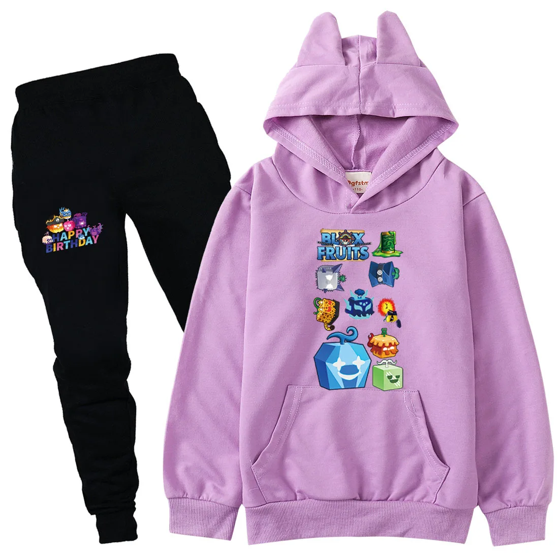 

Hot Game Blox Fruits Hoodie Kids Cartoon Hoodies Jogging Pants 2pcs Sets Toddler Girls Boutique Outfits Teenager Boys Tracksuits