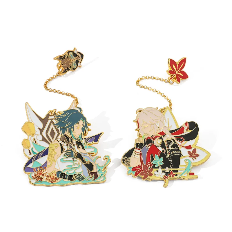 لعبة جينشين إمباكت كايديهارا كازوها فينتي تارتاليا ياي ميكو ميدالية معدنية هدية