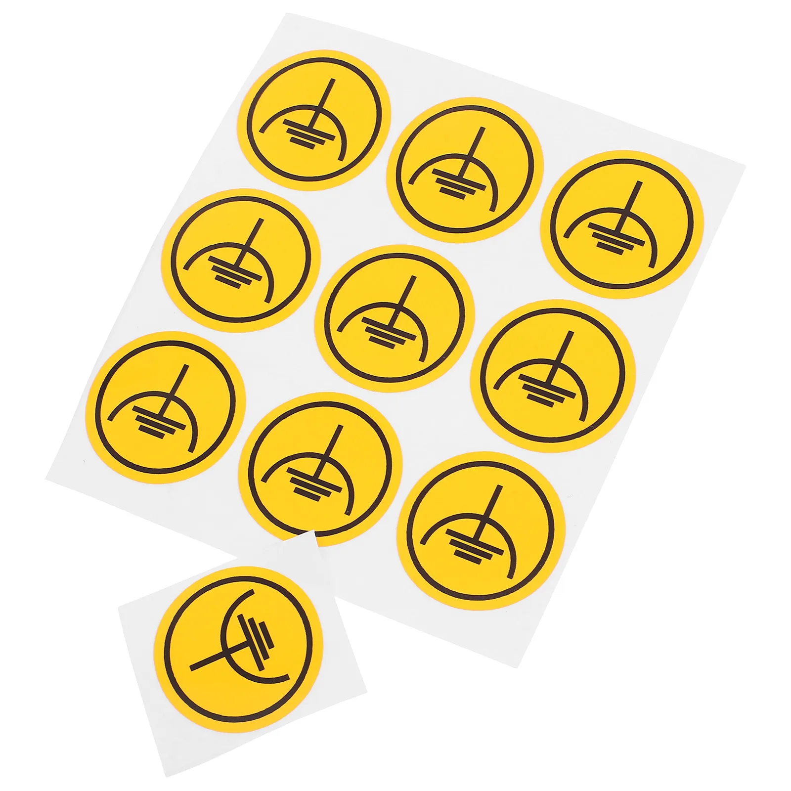 

10Pcs Grounding Warning Decals Electrical Room Sign Safety Stickers Equipment Warning Labels Ground Symbols Stickers